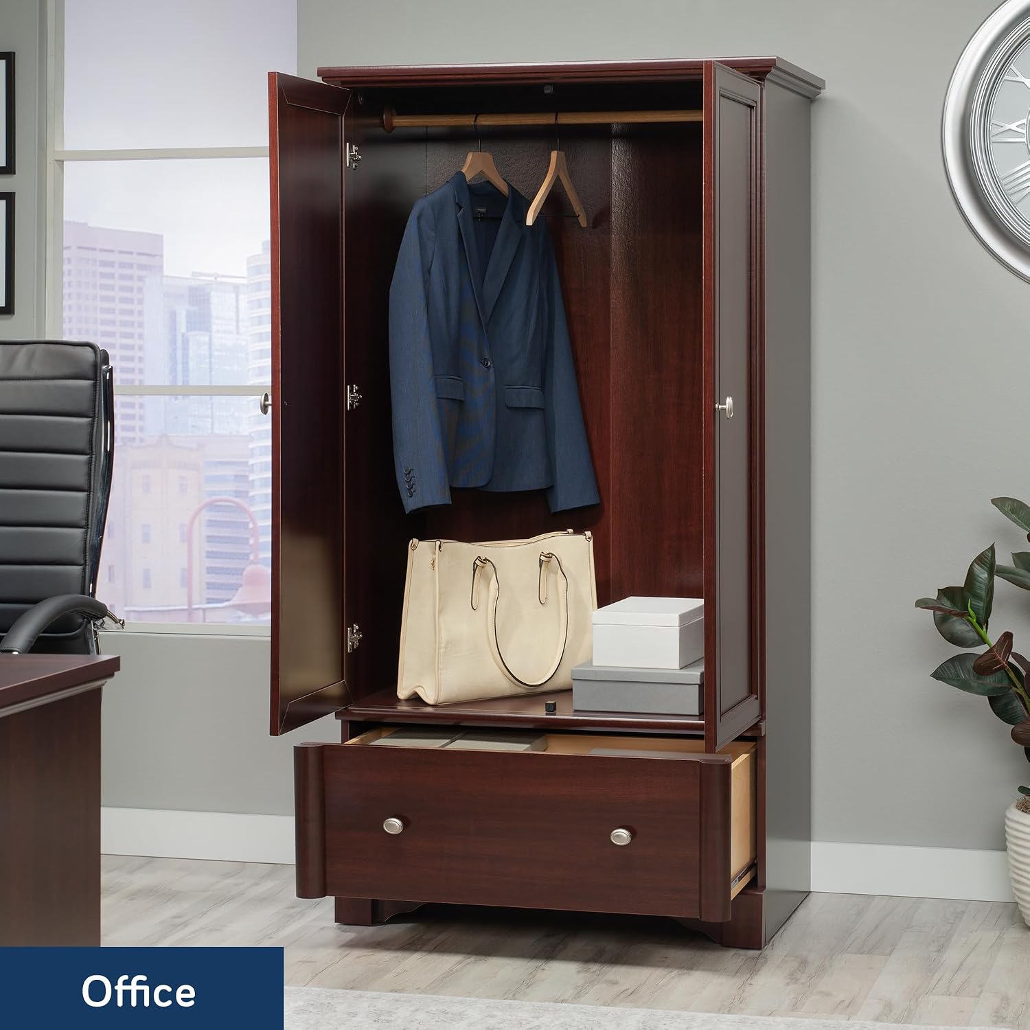 Sauder Palladia Armoire, Select Cherry finish Sauder Palladia Armoire, Select Cherry finish - Image 5