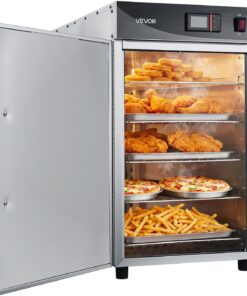 VEVOR Electric Hot Box Food Warmer, 5-Tier Commercial Warming Cabinet with Water Tray, Single-Door and Adjustable Shelves, Stainless Steel Food Warmer Cabinet, for Restaurant, Kitchen, Pizza, Chicken