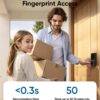 eufy Security Smart Lock C33, Keypad Door Lock with Handle, Built-in Wi-Fi | Fingerprint Door Knob, App Control, Keyless Entry Door Lock for Front Door and Bedroom, Electronic Deadbolt, IP53, Black