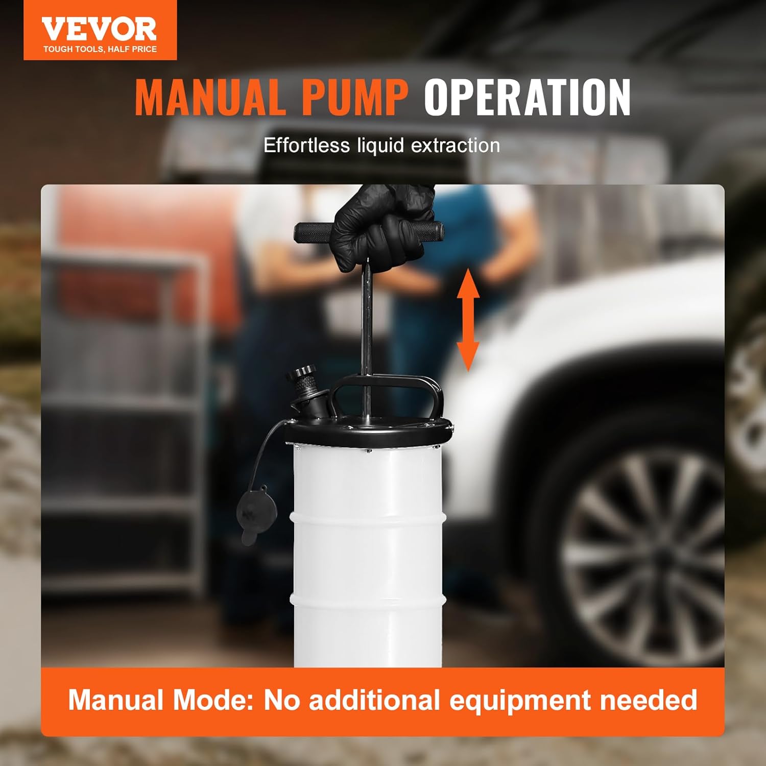 VEVOR 6.5L Manual Oil Extractor Pump, Fluid Extractor Pump for Automotive | Fluids Vacuum Evacuation, Oil Change Cleanly Tool, with Dipstick and Suction Hose, Convenient to Use All-in-One Kit VEVOR 6.5L Manual Oil Extractor Pump, Fluid Extractor Pump for Automotive | Fluids Vacuum Evacuation, Oil Change Cleanly Tool, with Dipstick and Suction Hose, Convenient to Use All-in-One Kit - Image 2