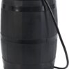 FCMP Outdoor RC45 45-Gallon Rain Barrel, Flat-Back Gutter Downspout Collector, Black - Includes 3.5-ft Hose, Shut-Off Valve & Debris Screen for Garden Rainwater Harvesting | Slim-Line Design Water Storage Container with 3.5 Ft Hose, Shut-Off Valve & Debris Screen for Home, Garden, & Backyard