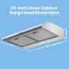 COMFEE' 30 Inch Under Cabinet Range Hood, Ducted/Ductless Convertible