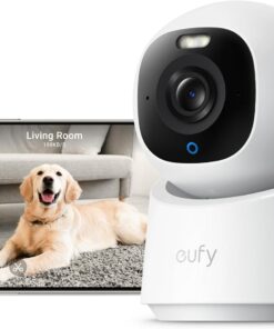 eufy Security 4K Indoor Camera E30, No Subscription, Work as Pet Camera | Nanny/Baby Camera, Pan&Tilt, AI Tracking, AI Detection, 24/7 Recording, Color Night Vision, Two-Way Audio,Works with HomeKit