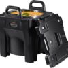VEVOR Insulated Food Carrier, 32Qt Capacity Stackable Hot Box for Catering w/Stainless Steel Barrel, Top Load LLDPE Food Warmer w/Stationary Base, for Restaurant Canteen, Black