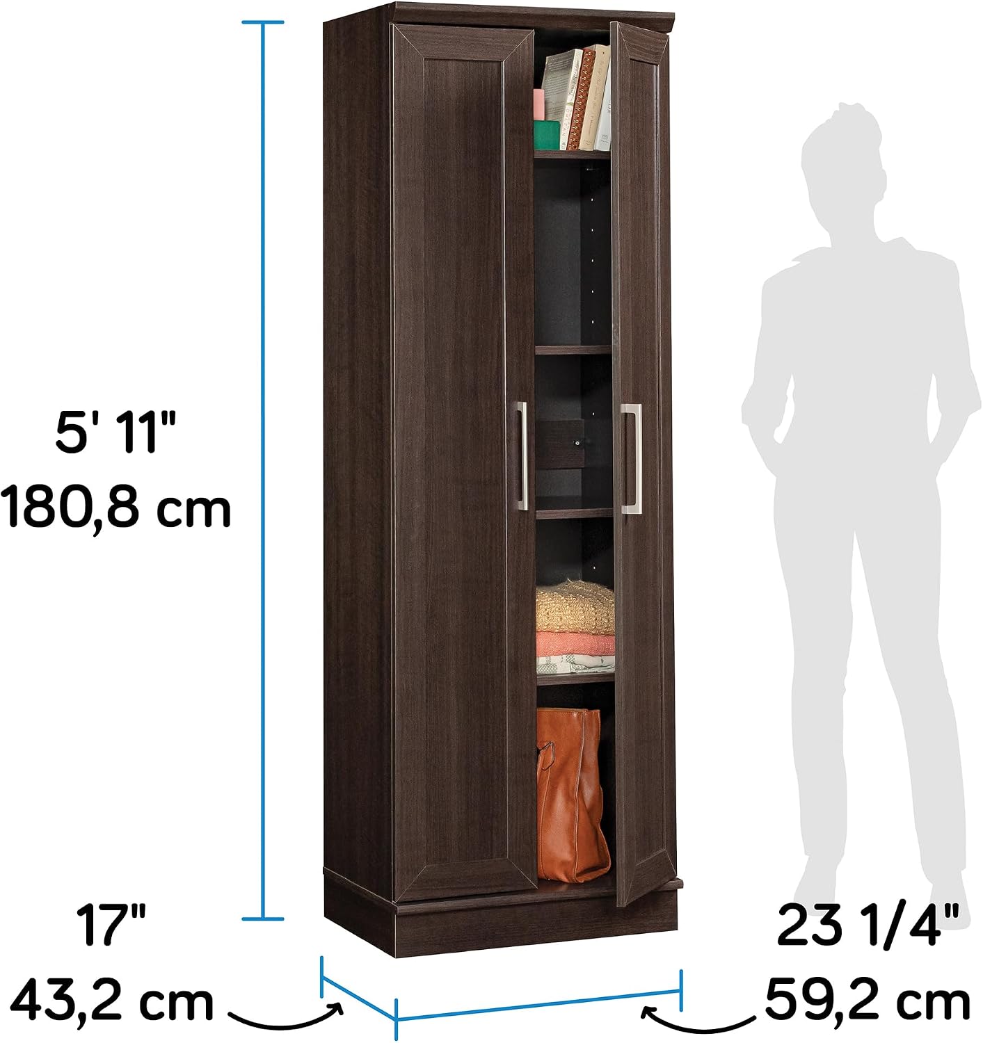 Sauder HomePlus Storage Cabinet/ Pantry cabinets, Dakota Oak finish Sauder HomePlus Storage Cabinet/ Pantry cabinets, Dakota Oak finish - Image 3