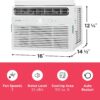 Frigidaire 5,000 BTU Window Air Conditioner with Remote Control, Cools Up to 150 Sq. Ft., Quiet Operation, Eco Mode, 3 Fan Speeds, Auto Restart, White | Cools up to 150 sq. ft., quiet operation, eco mode, three fan speeds, auto restart
