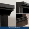 Sauder 5 Tier Book Shelf Wooden Bookcase Multipurpose Bookshelf for Home Office, Living Room, in Estate Black finish