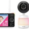 VTech Smart WiFi Baby Monitor, 2 Cameras for Twins & Two Rooms – 2K Split Screen, 5.5" Screen, 24X Zoom, Wide Angle, Free App, Night Light | Smart HD Plus Twin
