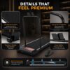 Walking Pad Treadmill with Handle Bar, 8% Incline Under Desk Treadmill | 2.5HP quiet motor, 265 lb capacity, 0.6-4 MPH speed, 15 x 35.4 in belt, compact for home office and small spaces