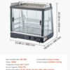 VEVOR 3-Tier Commercial Food Warmer Display, 1200W Food Display Warmer with LED Light, Top Storage and Adjustable Shelves, 86℉~185℉ Steam Heating, 75L for Hamburger, Pizza, Bread, Fried Chicken