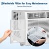 6000 BTU Window Air Conditioner w/Remote Control, Cools up to 250 Sq. Ft | 3 Cooling & Fan Speeds Window AC Units, Quiet Operation, LED Digital Display, Easy Installation, Ideal for Bedroom Office