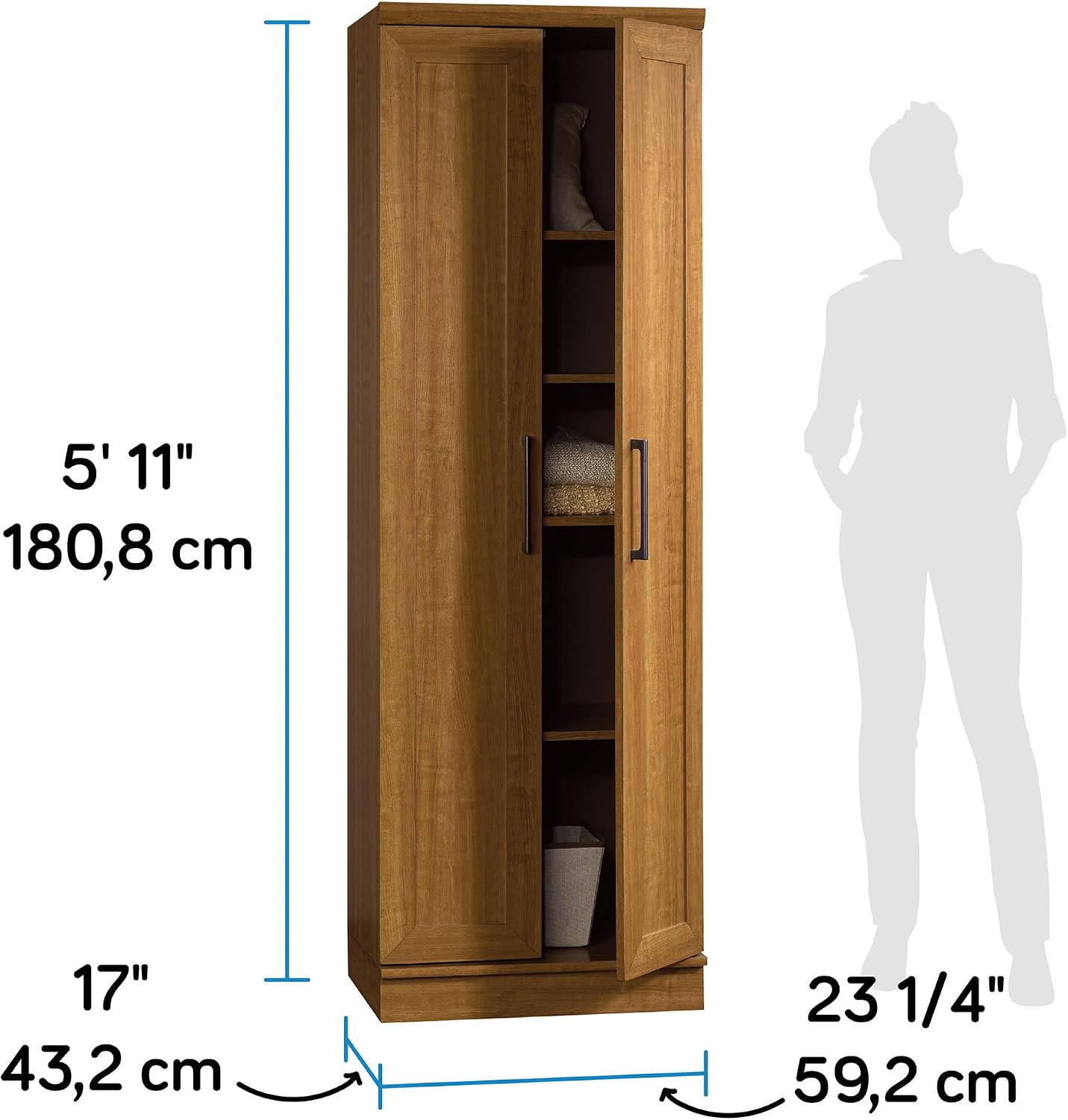 Sauder HomePlus Storage Cabinet/ Pantry cabinets, Sienna Oak finish Sauder HomePlus Storage Cabinet/ Pantry cabinets, Sienna Oak finish - Image 3