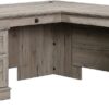 Sauder Palladia L Shaped Desk with Drawers, Office Desk with File Cabinet Storage, Cable Management, Keyboard Tray, in Split Oak finish