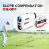 REVASRI Range Finder for Golf, Slope, Pin Lock Vibration 1000Y Rangefinder | 6.5X Magnification, External Slope Switch for Golf Tournament Legal, Rechargeable Golf Rangefinder