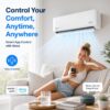 Senville LETO Mini Split Air Conditioner, Heat Pump, White, 9000 BTU | Ductless, Wall Mounted, Works with Alexa, Quiet Operation, 0.75 Ton, 208/230V Energy Efficient Inverter