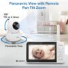 VTech Baby Monitor No WiFi, 5" Screen & Remote Pan-Tilt-Zoom for Newborns – Hack-Proof, 17Hr Battery, 1000ft Range, Auto Night Vision, Temperature Sensor, Two-Way Talk | VM924