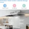 COMFEE' Range Hood 30 Inch Under Cabinet 200 CFM Ducted/Ductless, Stainless Steel
