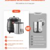 VEVOR Electric Soup Warmer, 10QT Commercial Soup Kettle with 304 Stainless Steel Detachable Insert Pot, 95~176°F Adjustable Temperature, Soup Station for Restaurant and Big Family, Black