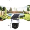 aosu Solar Camera Outdoor Wireless for Home Surveillance,Fixed Solar Panel | Easy to Set up,360° Full Coverage,Auto Person Tracking,2K Clarity&Full-Color Night Vision,Two-Way Talk,2.4GHz WiFi only