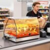 VEVOR 2-Tier Commercial Food Warmer Display, 450W Food Display Warmer with Light, Detachable Shelves and Double-Sided Door Design, 85℉~185℉ Air Heating, 48L for Hamburger, Pizza, Bread, Fried Chicken