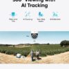 eufy Security 4G LTE Cam S330, 4K Cellular Solar Security Cameras Wireless Outdoor, Pan and Tilt, 4G and Wi-Fi Duo-Mode, AI Tracking, with SIM Card and 32GB SD Card, No WiFi, No Problem