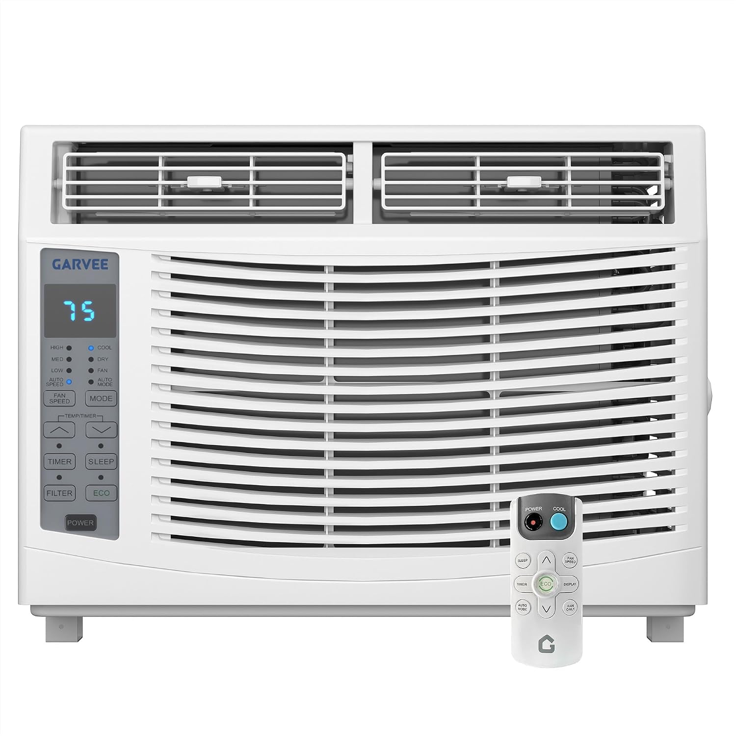 6000 BTU Window Air Conditioner w/Remote Control, Cools up to 250 Sq. Ft | 3 Cooling & Fan Speeds Window AC Units, Quiet Operation, LED Digital Display, Easy Installation, Ideal for Bedroom Office