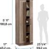 Sauder HomePlus Storage Cabinet/ pantry cabinets, Salt Oak finish