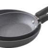 Bialetti Impact 10-Piece Textured Aluminum Cookware Set with Pots, Pans, and Dutch Oven, Nonstick Pots and Pans Set for Kitchen, Gray