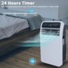 Shinco 12,000 BTU（7,500 BTU SACC) Portable Air Conditioner, Portable AC Unit with Built-in Cool, Dehumidifier&Fan Modes for Room up to 450 sq.ft, with Remote Control, 24 Hour Timer, Installation Kit