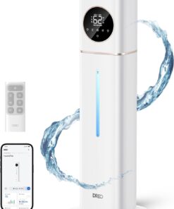 DREO 11L Smart Humidifier Large Room 700 ft², Humidifiers for Bedroom, 100H | 26dB Quiet, Auto Mode, APP & Remote Control, Clean Tank Technology, RGB Light, Aroma Box, Cool Mist Humidifier HM735S, White