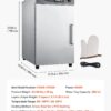 VEVOR Electric Hot Box Food Warmer, 5-Tier Commercial Warming Cabinet with Water Tray, Single-Door and Adjustable Shelves, Stainless Steel Food Warmer Cabinet, for Restaurant, Kitchen, Pizza, Chicken