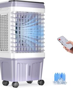Portable Air Conditioner, 3000 CFM Swamp Cooler & Evaporative Air Cooler | 6.87 Gal Water Tank, 3 Speeds & 4 Modes, 120° Oscillation with 15H Timer for Home, Bedroom, Kitchen & Indoor Cooling