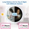 VTech Baby Monitor No WiFi, 5" Screen & Remote Pan-Tilt-Zoom for Newborns – Hack-Proof, 17Hr Battery, 1000ft Range, Auto Night Vision, Temperature Sensor, Two-Way Talk | VM924