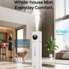 DREO 11L Smart Humidifier Large Room 700 ft², Humidifiers for Bedroom, 100H | 26dB Quiet, Auto Mode, APP & Remote Control, Clean Tank Technology, RGB Light, Aroma Box, Cool Mist Humidifier HM735S, White