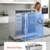 VEVOR Electric Hot Box Food Warmer, 5-Tier Commercial Warming Cabinet with Water Tray, Double-Door and Adjustable Shelves, Stainless Steel Food Warmer Cabinet, for Restaurant, Kitchen, Pizza, Chicken