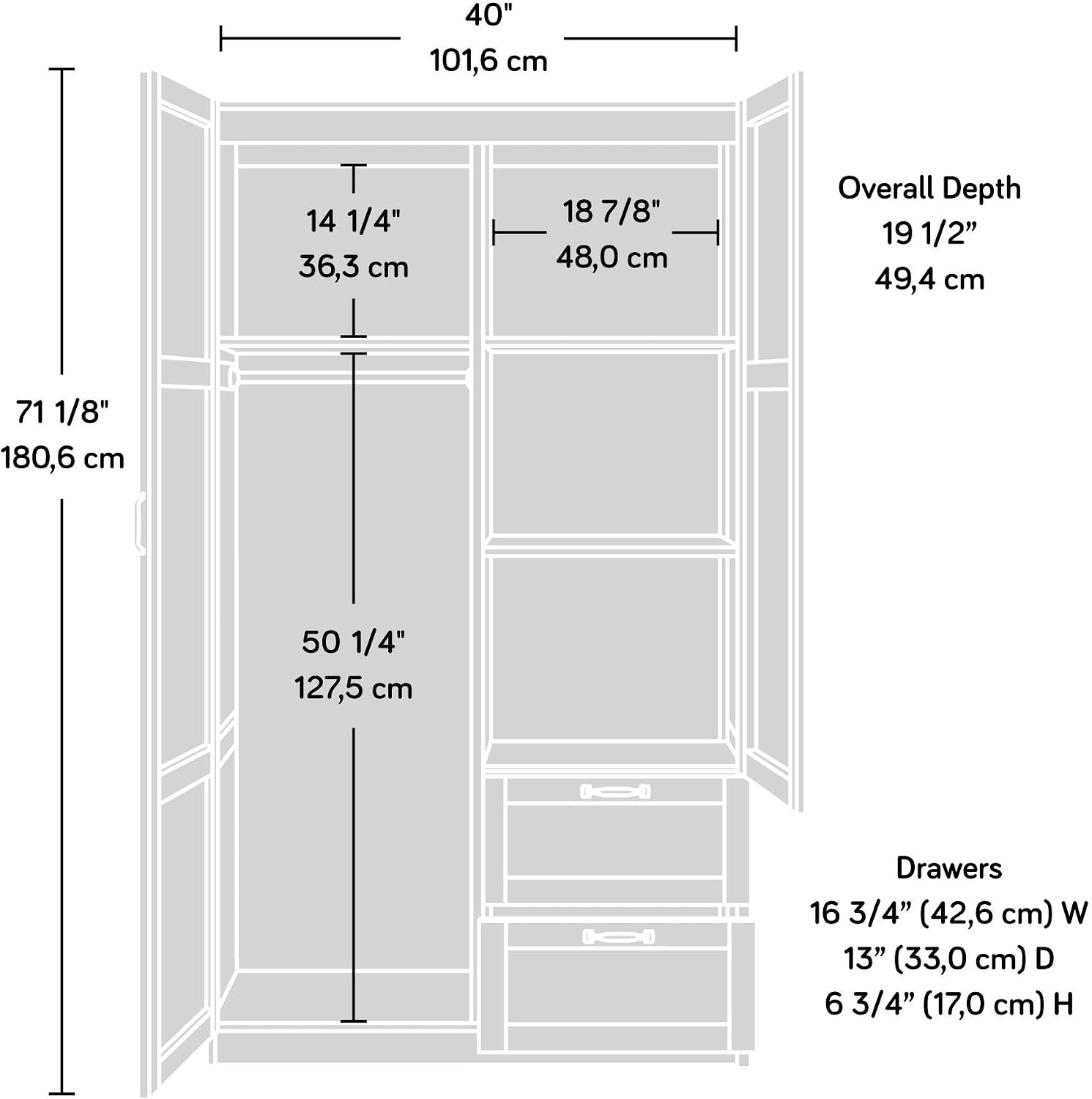 Sauder Storage Cabinet, Highland Oak Finish Sauder Storage Cabinet, Highland Oak Finish - Image 3