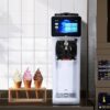VEVOR Commercial Ice Cream Machine, 1000W Single Flavor Soft Serve Ice Cream Maker, 10.6 QT/H Yield, 4L Hopper & 1.6L Cylinder, Touch Screen, Auto Clean & Pre-Cooling, Countertop Restaurant Snack Bar