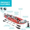 INTEX 68309EP Excursion Pro K2 Inflatable Kayak Set: Includes Deluxe 86in Kayak Paddles and High-Output Pump – SuperTough PVC – Adjustable Bucket Seat – 2-Person – 400lb Weight Capacity INTEX 68309EP Excursion Pro K2 Inflatable Kayak Set: Includes Deluxe 86in Kayak Paddles and High-Output Pump – SuperTough PVC – Adjustable Bucket Seat – 2-Person – 400lb Weight Capacity