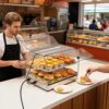 VEVOR 2-Tier Commercial Food Warmer Display, 450W Food Display Warmer with Light, Detachable Shelves and Double-Sided Door Design, 85℉~185℉ Air Heating, 48L for Hamburger, Pizza, Bread, Fried Chicken