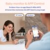 jeeber 1080P 2.4GHz WiFi Baby Monitor with Camera and Audio，4" IPS Display | Pan-Tilt-Zoom Camera,360° View, HD Night Vision, Motion & Cry Detection, Temperature Sensor, Feeding Reminder，2.4GHz wifi