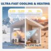 GarveeHome 18000 BTU Mini Split Air Conditioner Heat Pump System, 19 SEER2 230V Ductless AC Cool Up to 1250 Sq. Ft, Complete Installation Kit, White