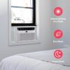 Frigidaire 6,000 BTU Window Air Conditioner with Remote Control, Cools Up to 250 Sq. Ft., Quiet Operation, Eco Mode, 3 Fan Speeds, Auto Restart, White