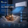 Senville AURA Mini Split Air Conditioner, Heat Pump, White, 24000 BTU | Energy Star Certified, Works with Alexa, Ductless, Wall Mounted, AHRI Certified, 208-230V Inverter