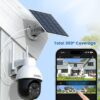 aosu 3K 5MP Solar Security Camera Wireless Outdoor PTZ 360° Smart Tracking | Auto Human&Vehicle Tracking No Blind Spots, Easy Setup, Color Night Vision, Ideal For Home, Yard & Farm Security Monitoring (2 Pack)