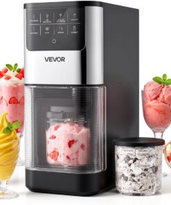 VEVOR Ice Cream Maker, 7-in-1 Frozen Treat Maker for Gelato, Sorbet, Milkshake, Frozen Yogurt & Lite Ice Cream, Homemade Ice-Cream Machine with One-Touch Mix-in + Respin for Smooth, Creamy Texture