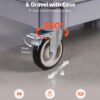 VEVOR Utility Cart, 550 lbs Capacity, 2 Tier Service Cart with 360° Swivel & Fixed Wheels (2 with Brakes), Heavy Duty Plastic Rolling with Storage Tray, Tool Storage for Garage Warehouse Workshop Gray