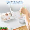 VTech Baby Monitor No WiFi, 7" IPS Screen, 5000mAh 12Hr Battery, 360° PTZ, 4X Zoom, Night Vision, Night Light, 2-Way Talk, White | Advanced HQ Max VTech Baby Monitor No WiFi, 7" IPS Screen, 5000mAh 12Hr Battery, 360° PTZ, 4X Zoom, Night Vision, Night Light, 2-Way Talk, White | Advanced HQ Max