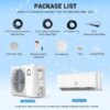 12,000 BTU Mini Split Air Conditioner with 22 SEER2 Efficiency,750 Sq.Ft Cooling/Heating, Energy Star Certified,Smart Inverter Tech,Alexa-Compatible WiFi Control,Professional Installation Kit Included