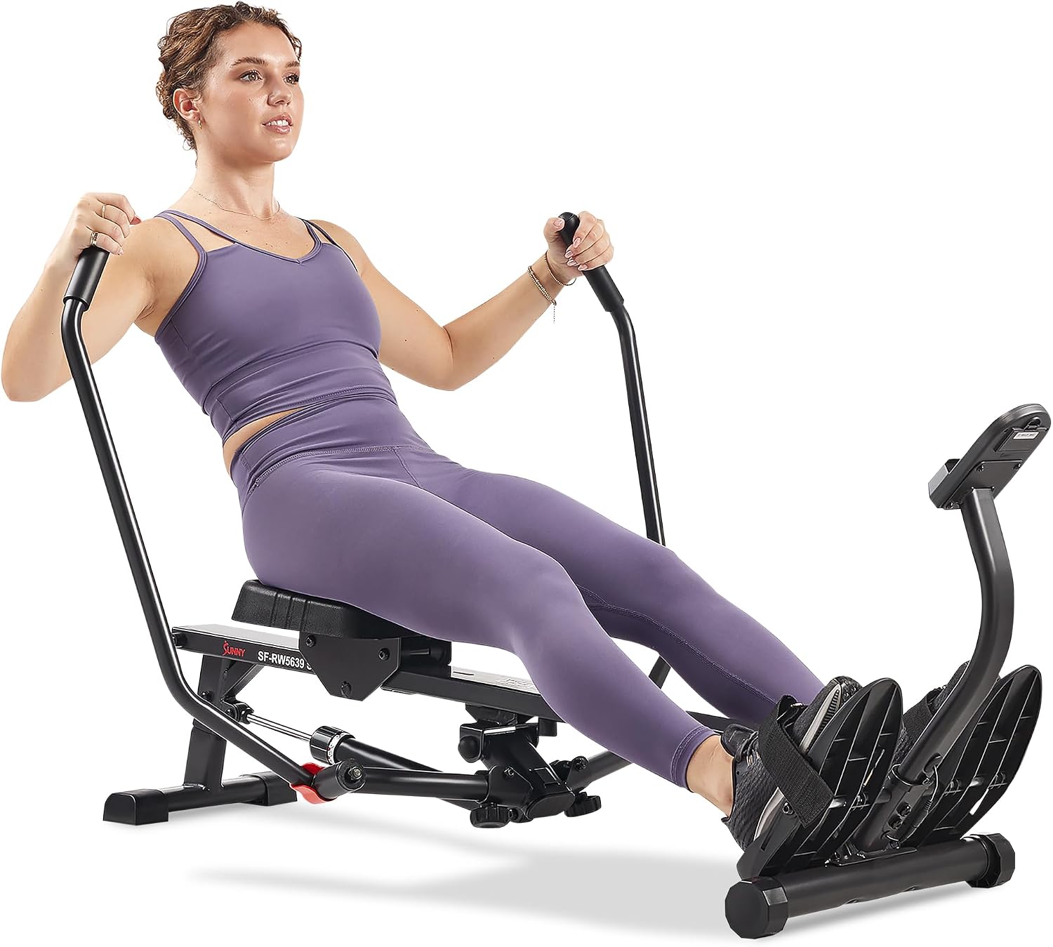 Sunny Health & Fitness Smart Full Motion Rower | 12 Resistance Levels, Dual-Arm Design, SunnyFit App, 400 LB Capacity, Optional Back-Assist Core Trainer Sunny Health & Fitness Smart Full Motion Rower | 12 Resistance Levels, Dual-Arm Design, SunnyFit App, 400 LB Capacity, Optional Back-Assist Core Trainer