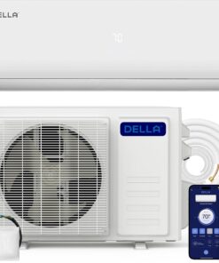 DELLA Vario Series 12000 BTU Mini Split AC, Work with Alexa and Wifi, 20.5 SEER2 Cools Up to 550 Sq.Ft, Energy Efficient, 115V Ductless Inverter System, Pre-Charged Heat Pump and 16.4ft Kits